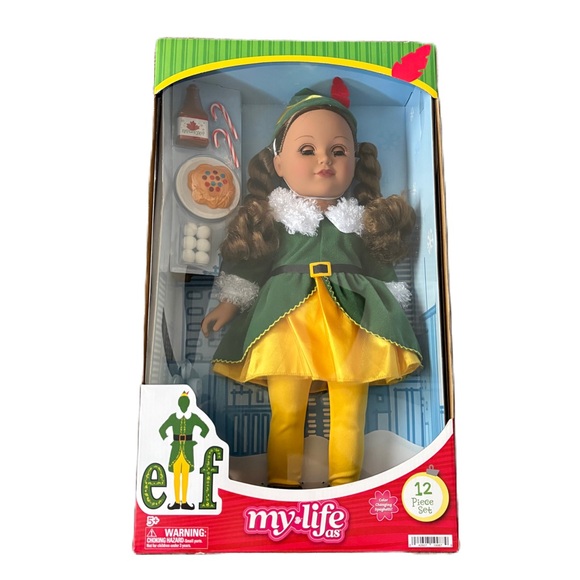 My Life As Elf Posable 18-inch Doll Brunette Hair NEW Buddy Christmas - Picture 1 of 3